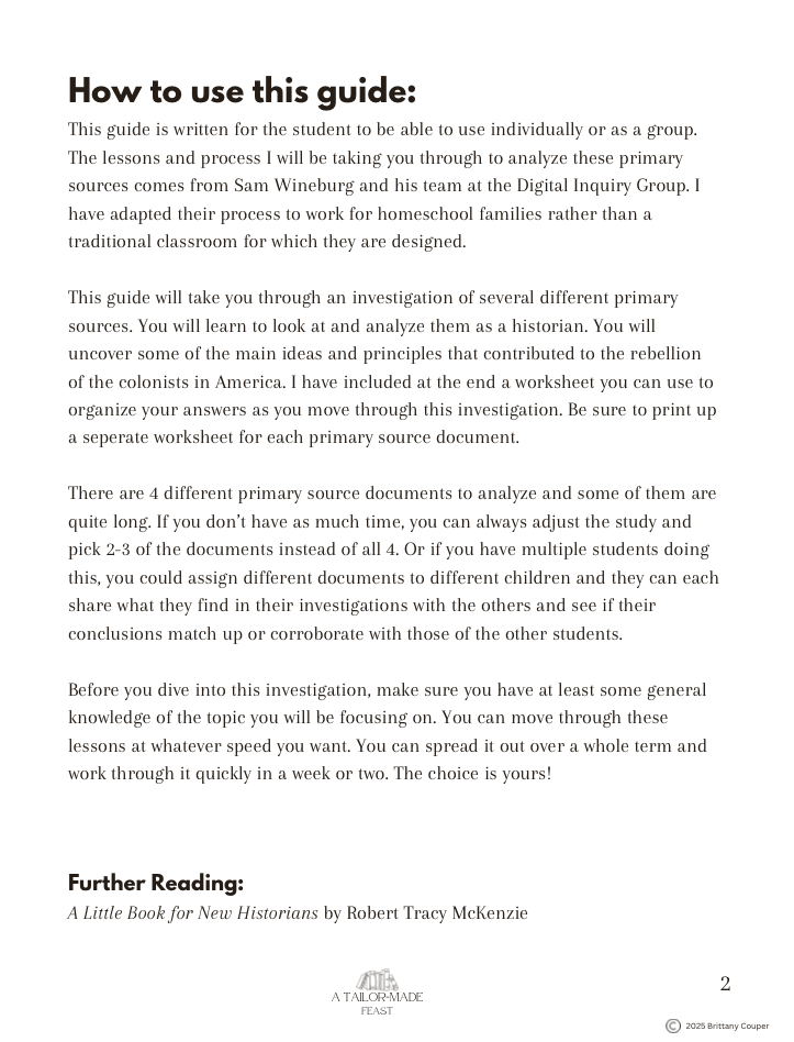 The Roots of Rebellion: A Primary Source Investigation