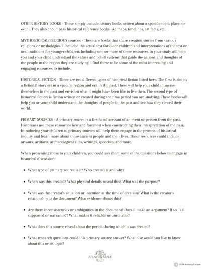 Ancient History Resource Guide (Prehistory-500AD)