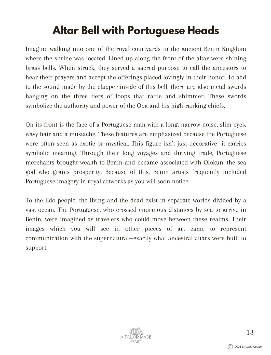 The Benin Bronzes: An Artist Study of the Sculptures from the Kingdom of Benin 1500-1700s